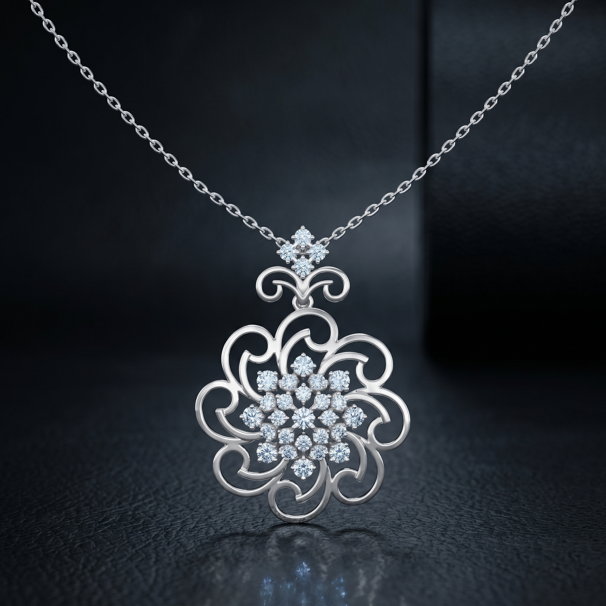 The Frosted Flower Pendant