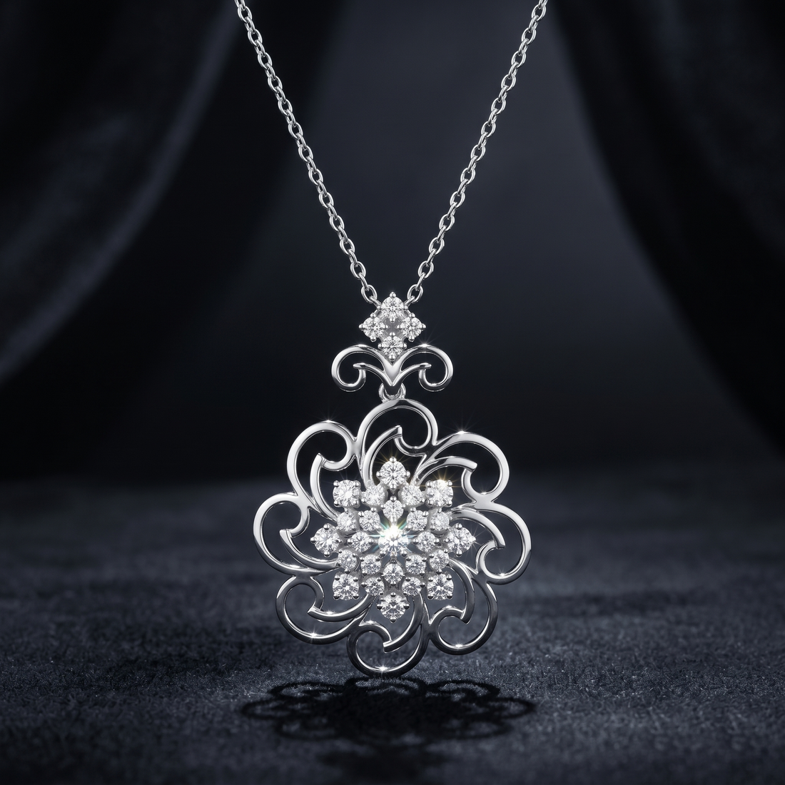 The Frosted Flower Pendant
