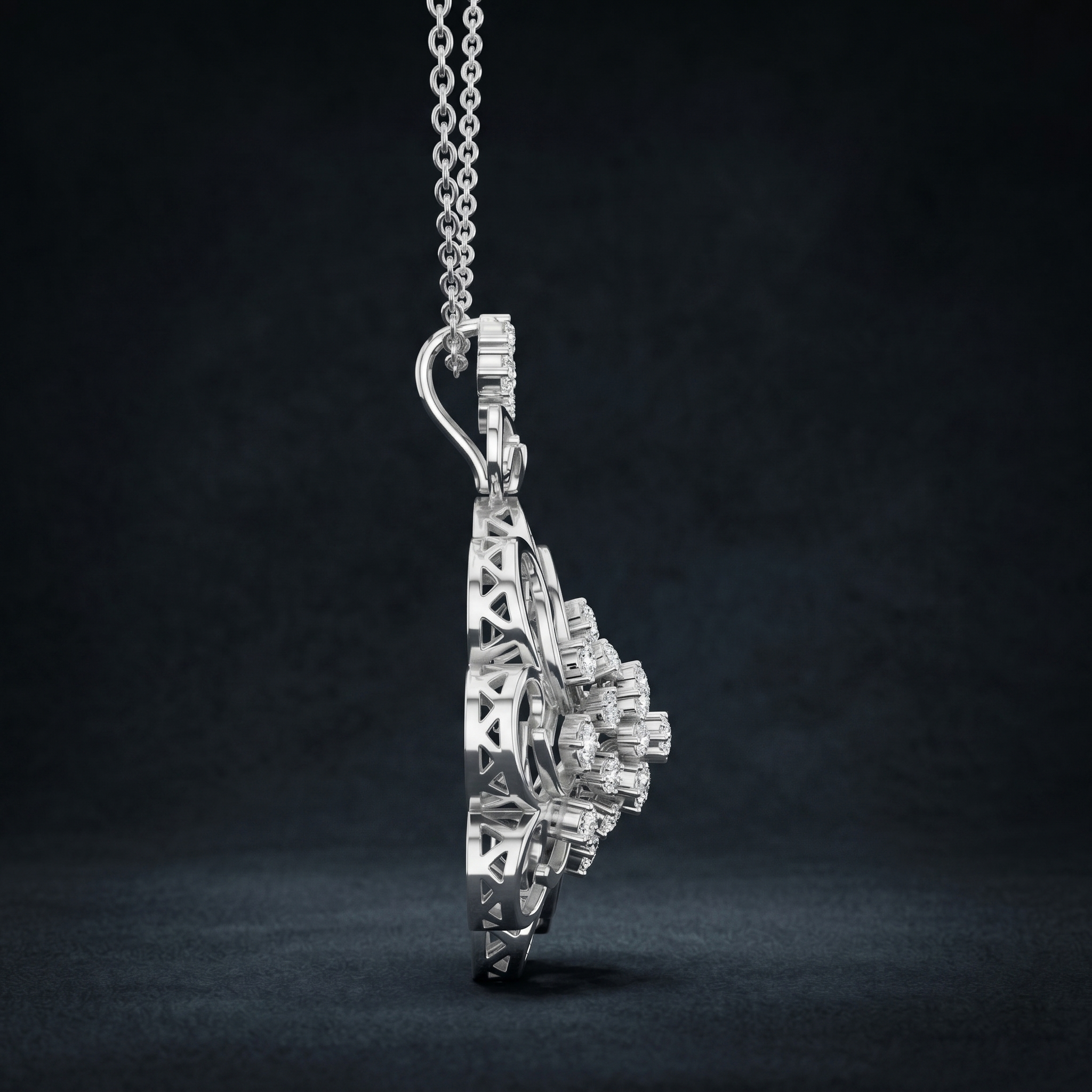 The Frosted Flower Pendant