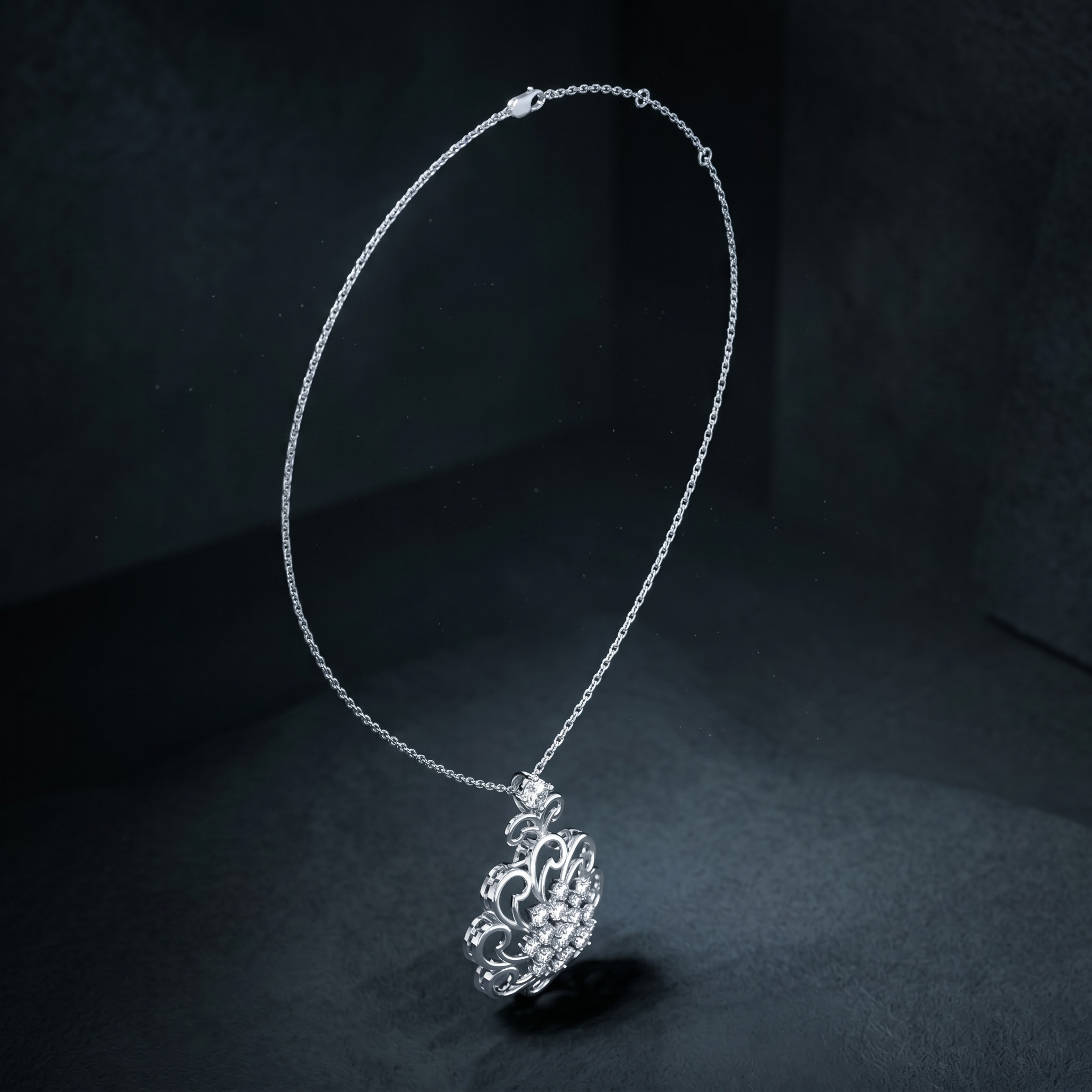 The Frosted Flower Pendant