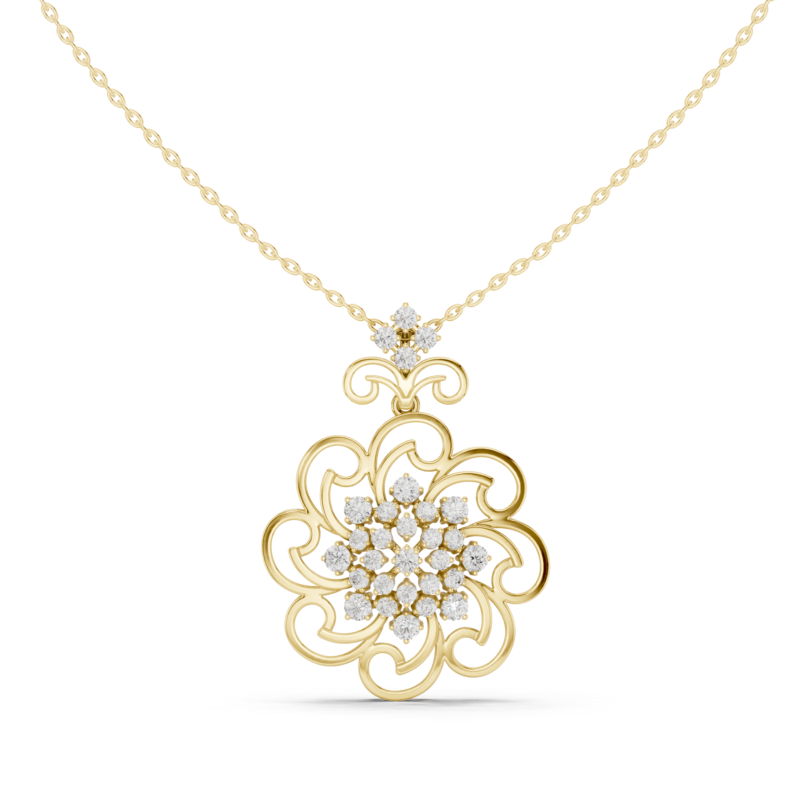 The Frosted Flower Pendant