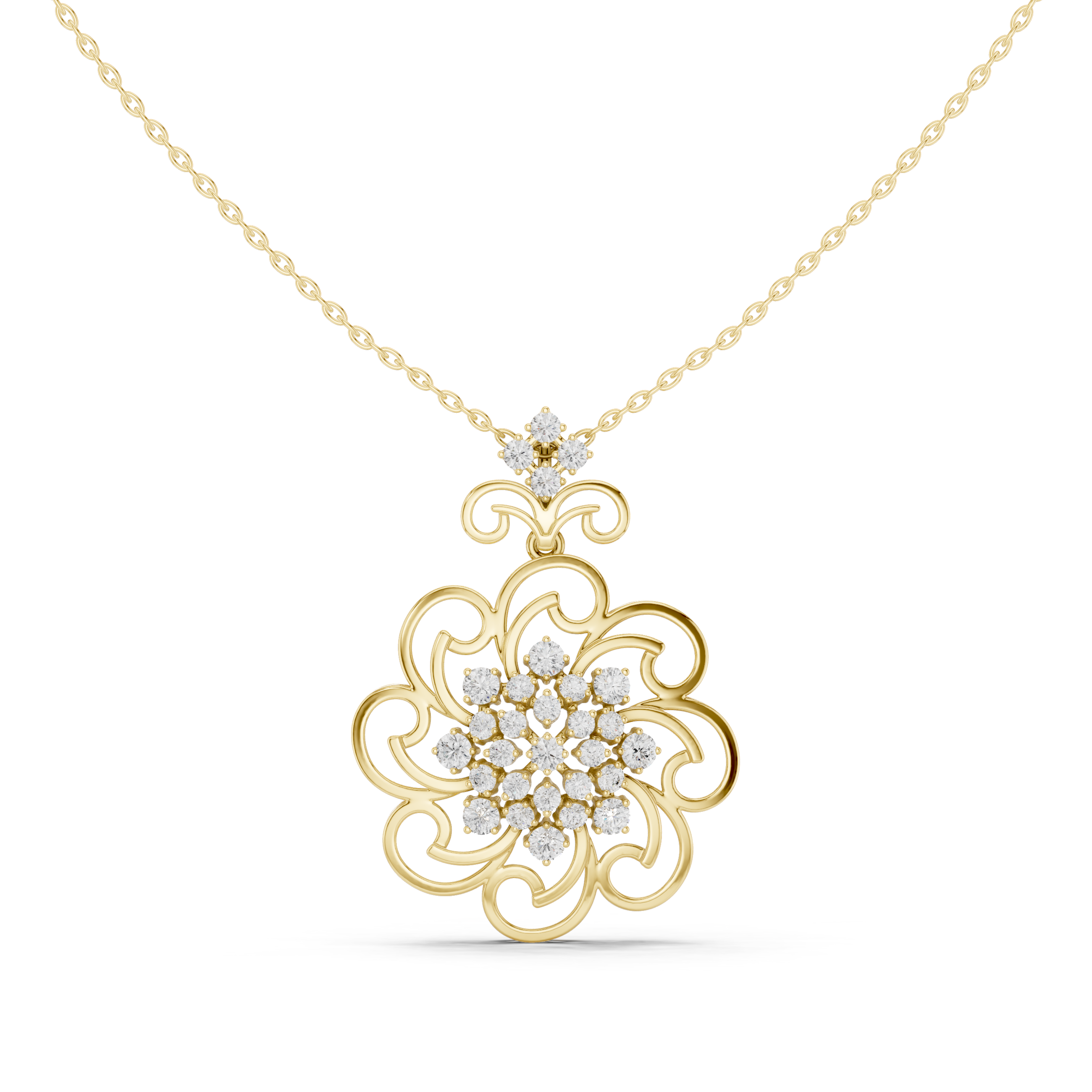 The Frosted Flower Pendant