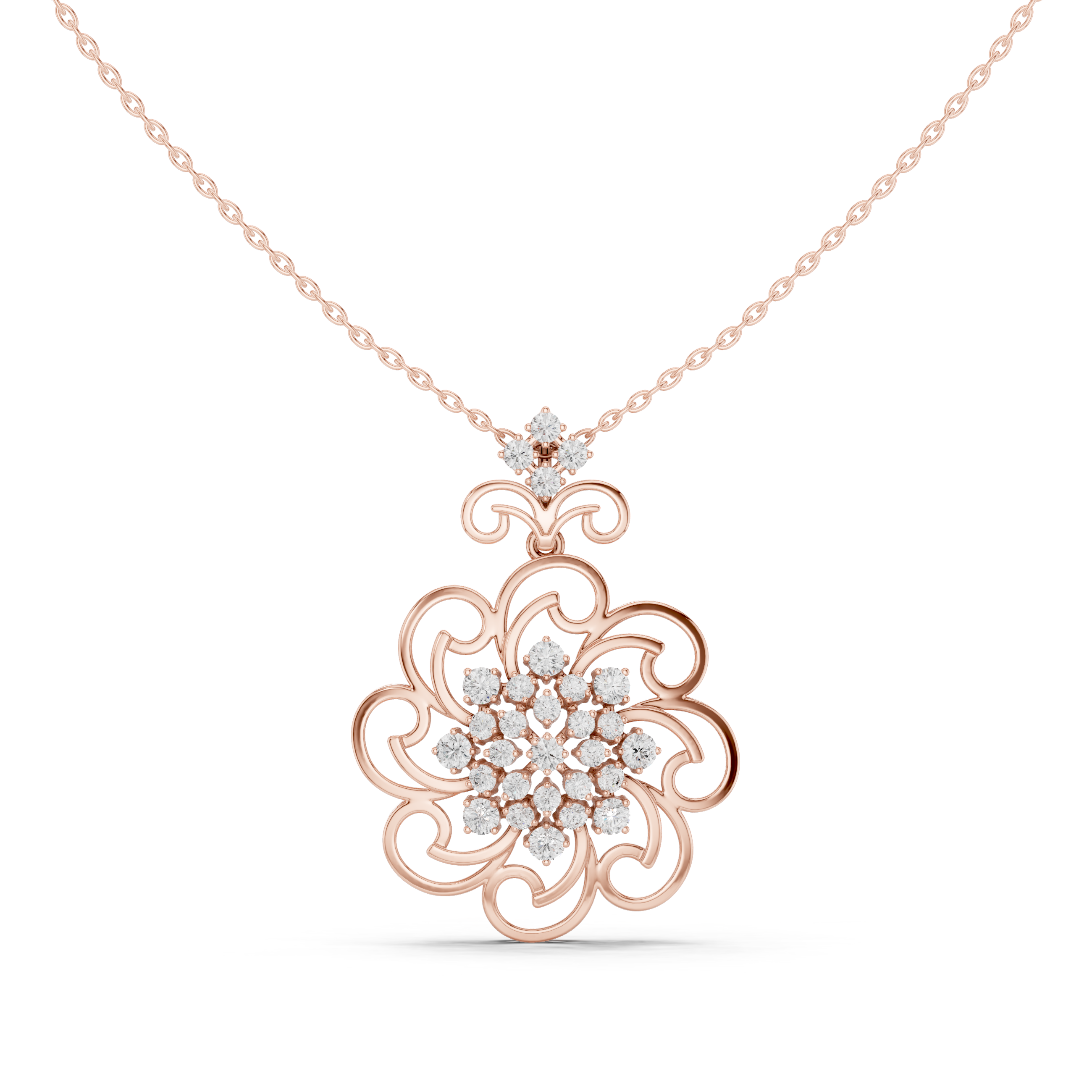The Frosted Flower Pendant