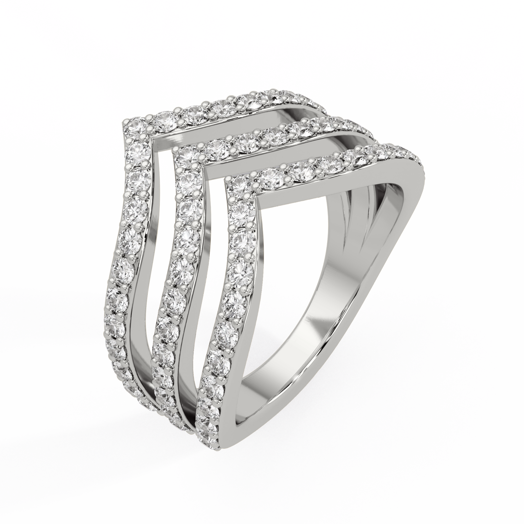The Triple Chevron Ring