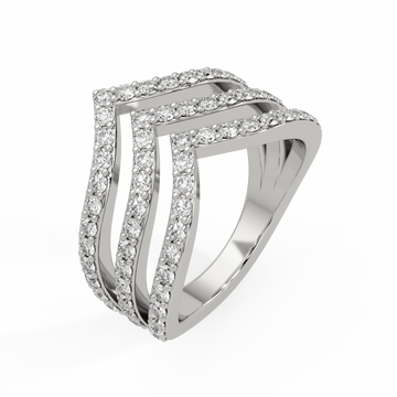 The Triple Chevron Ring