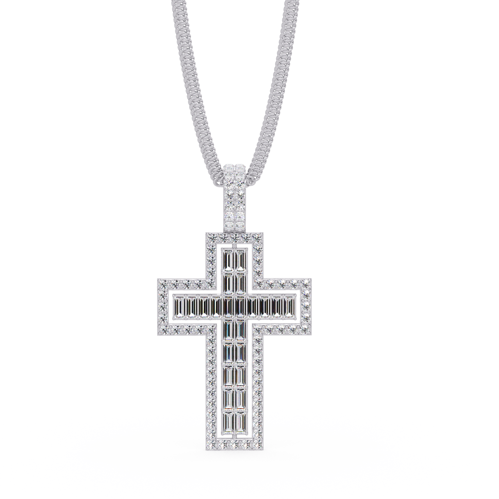 The Baguette Halo Cross