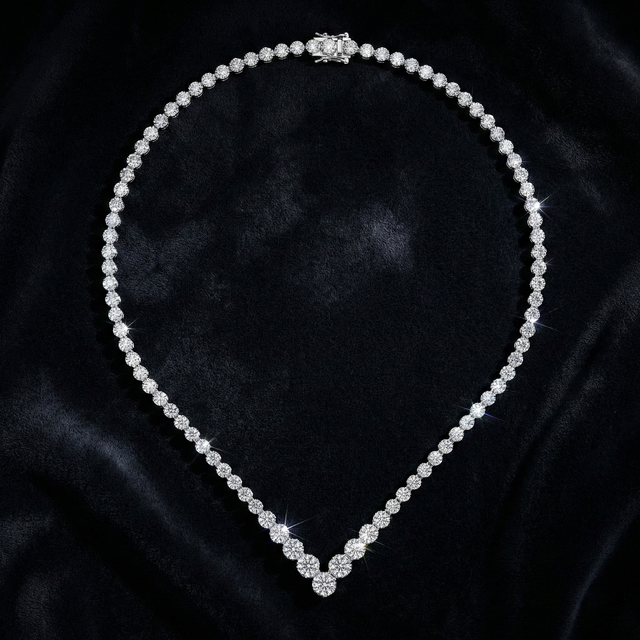 The Chevron Tennis Necklace