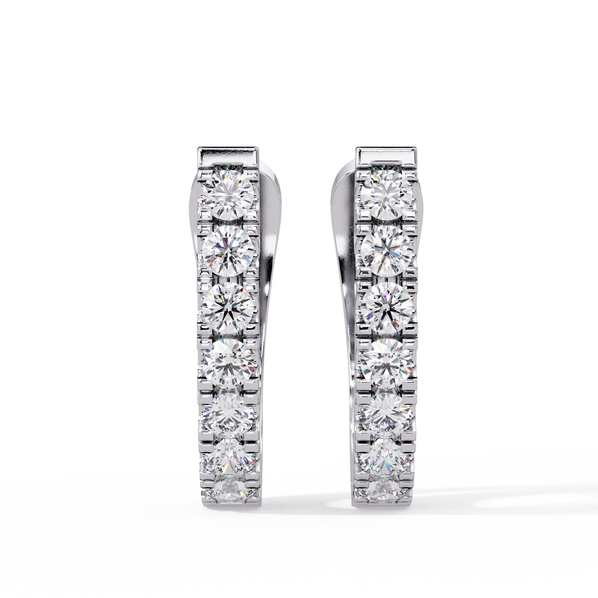 Silver Single-Row Hoops