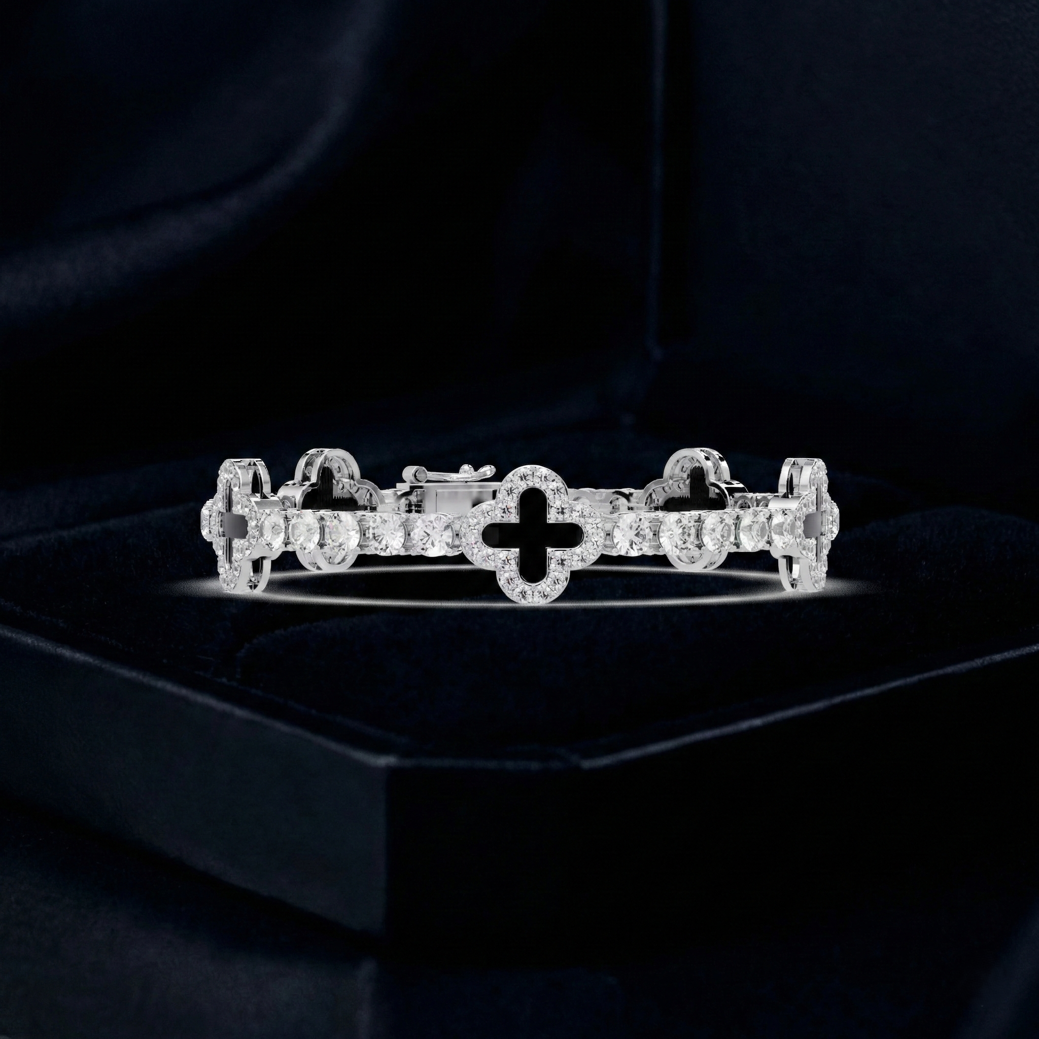 The Black Clover Tennis Bracelet