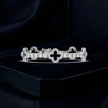 The Black Clover Tennis Bracelet