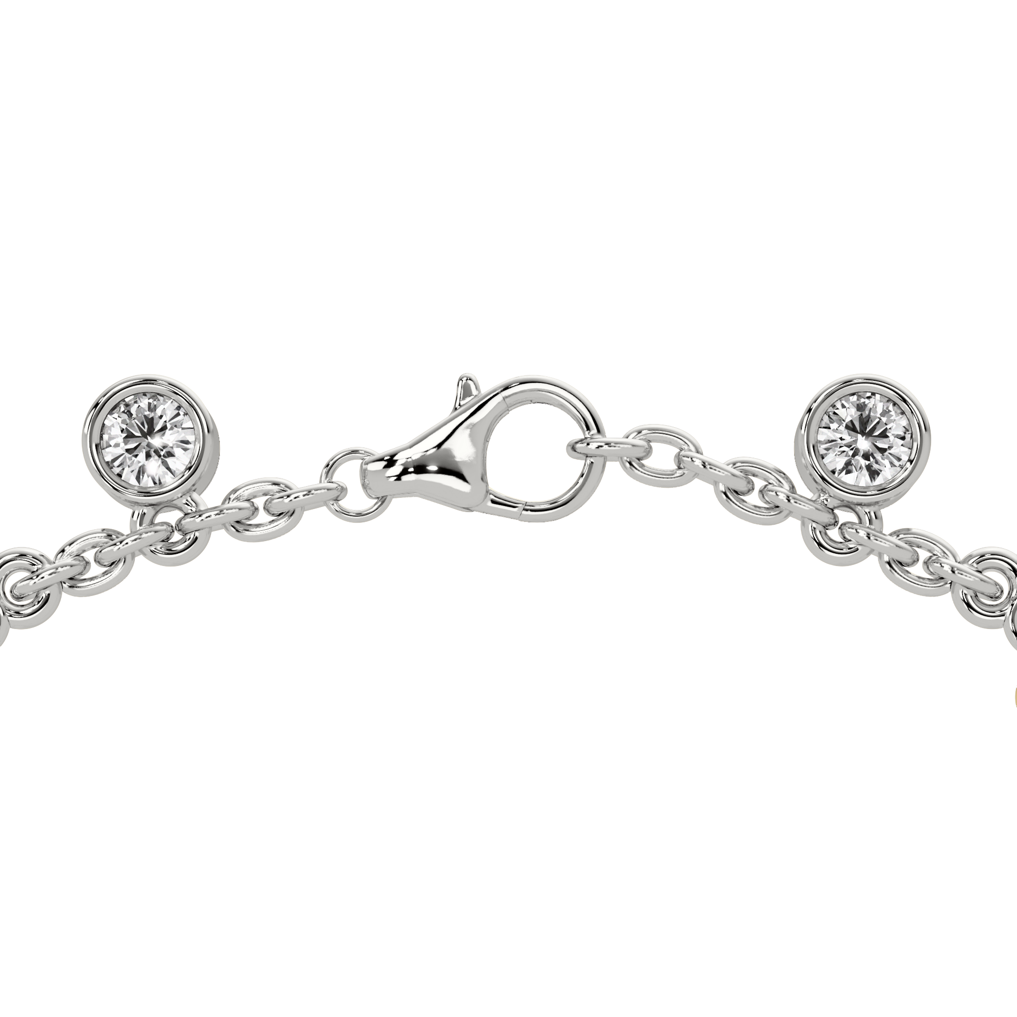 Round Bezel & Link Bracelet