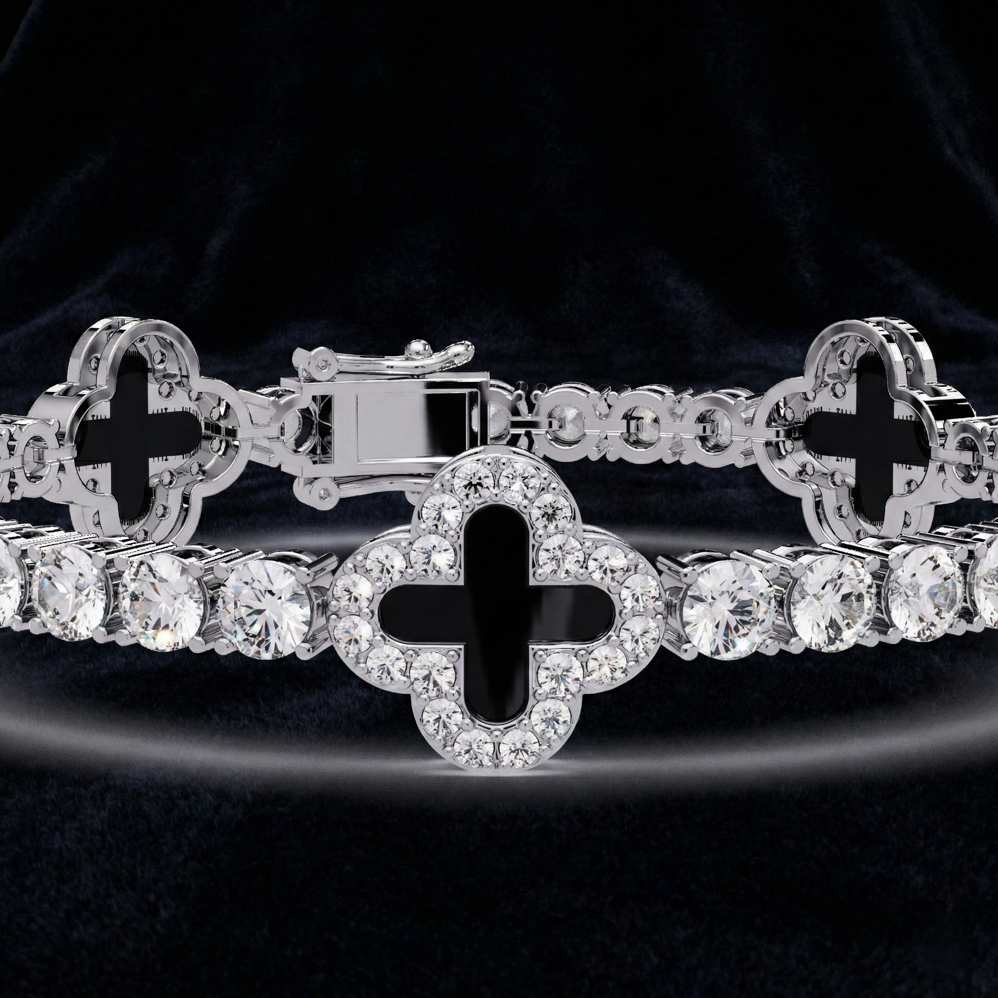 The Black Clover Tennis Bracelet