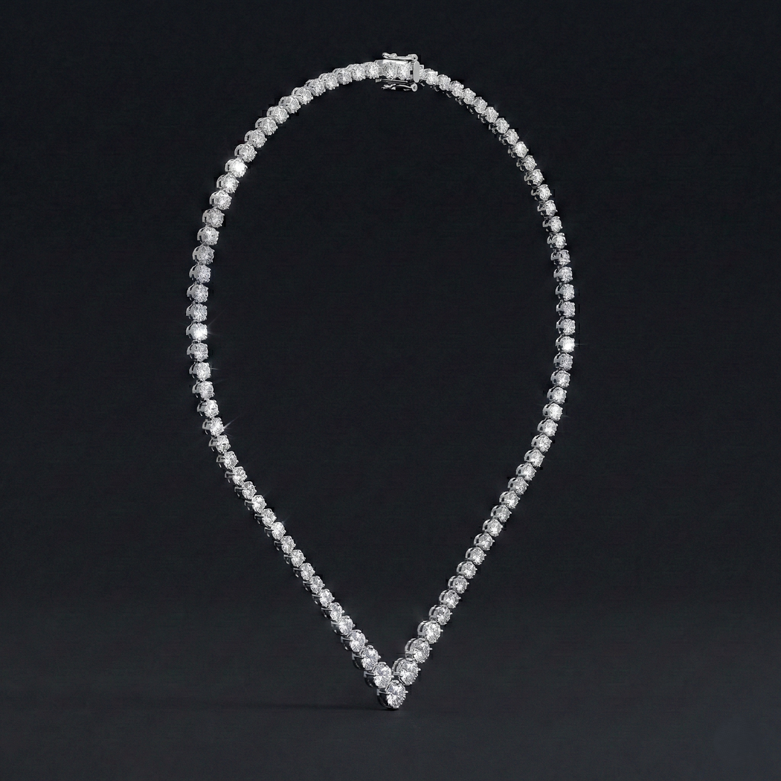 The Chevron Tennis Necklace
