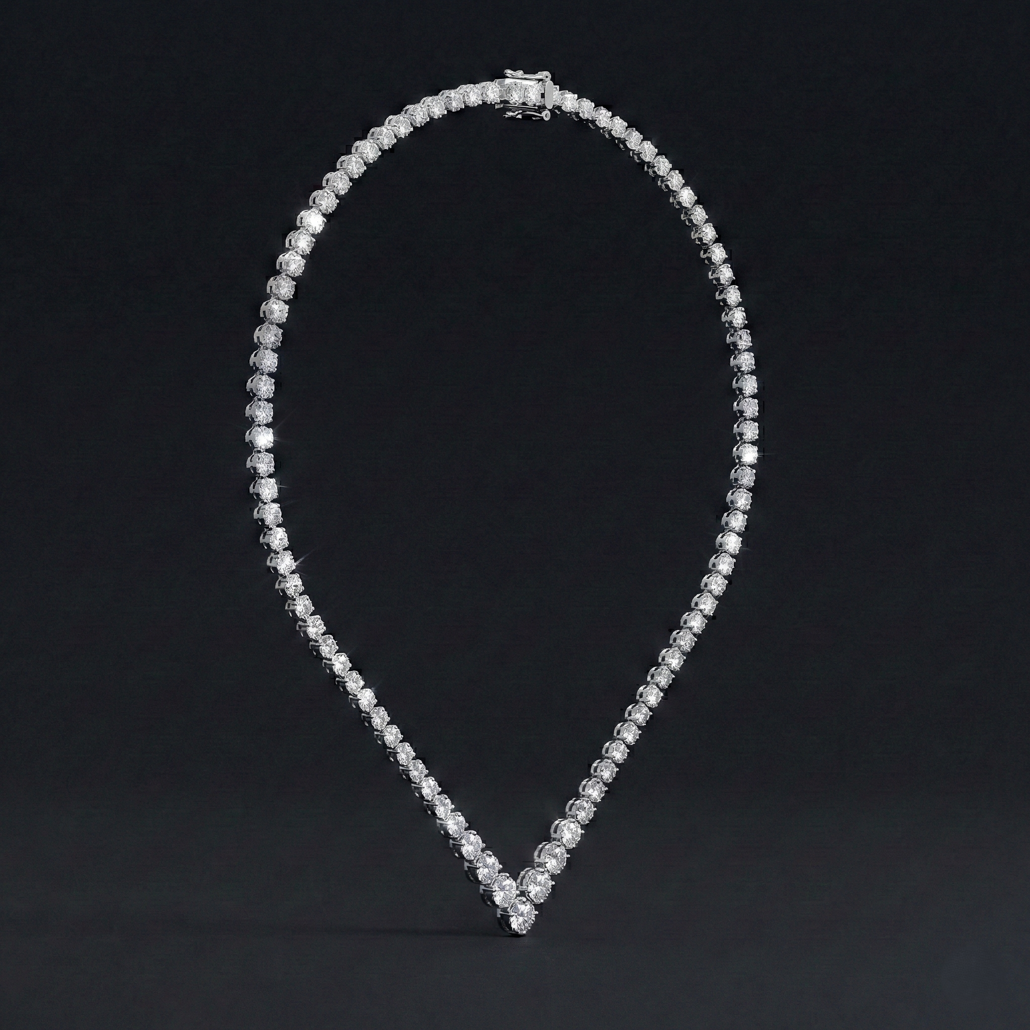 The Chevron Tennis Necklace