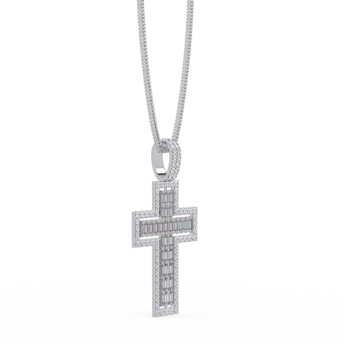 The Baguette Halo Cross