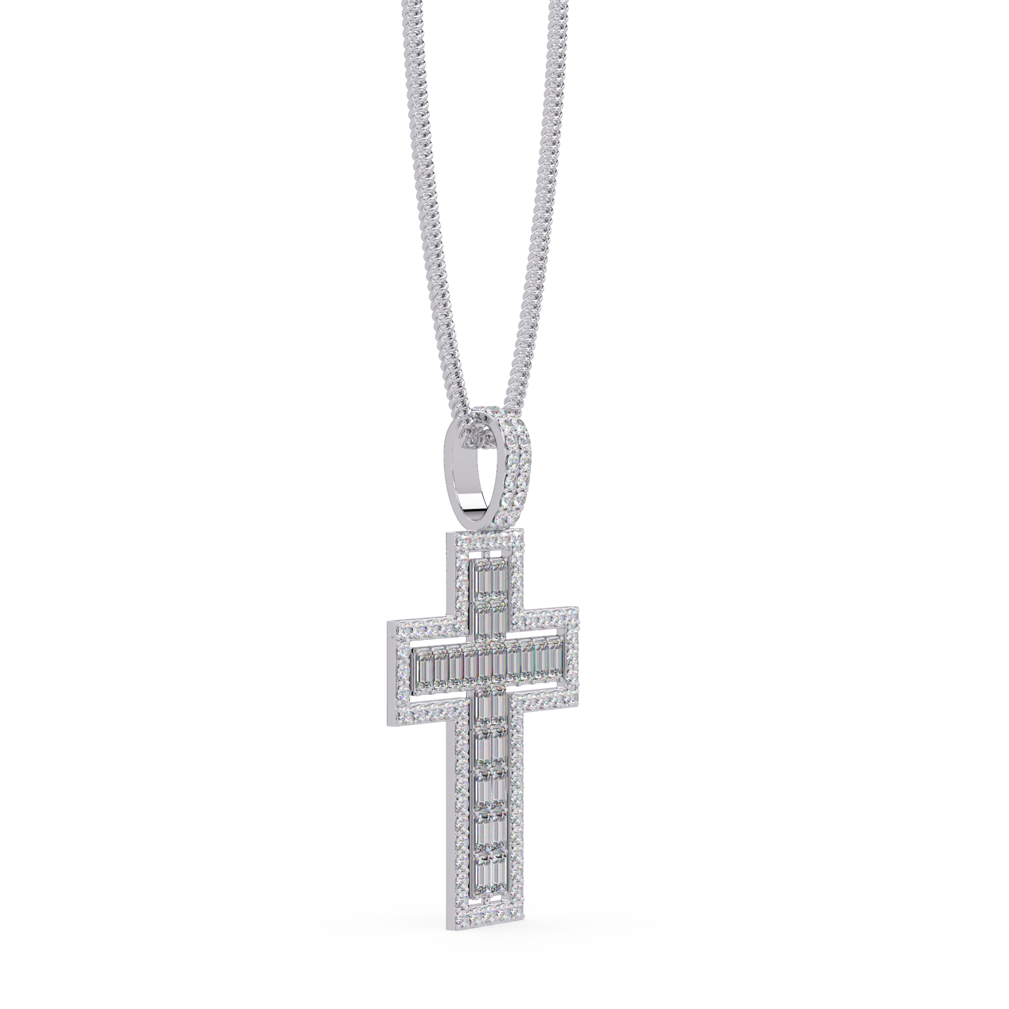 The Baguette Halo Cross