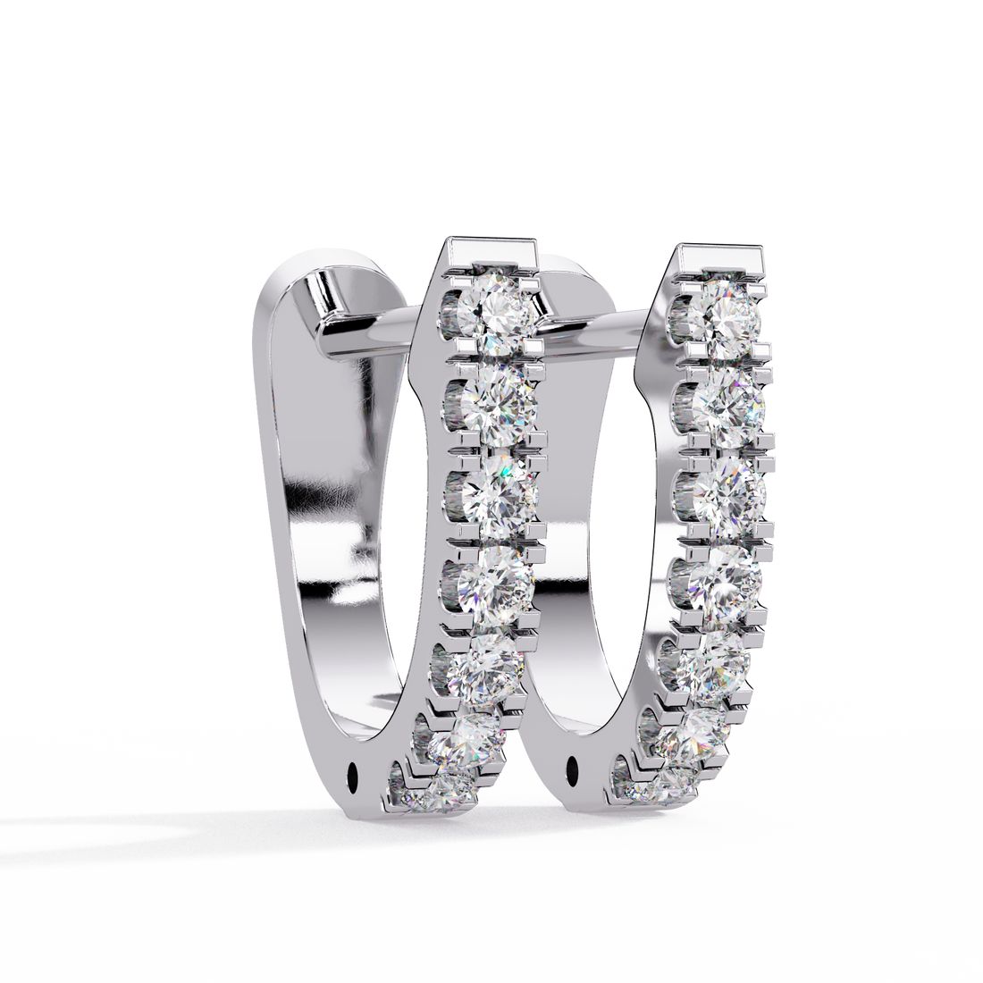 Silver Single-Row Hoops