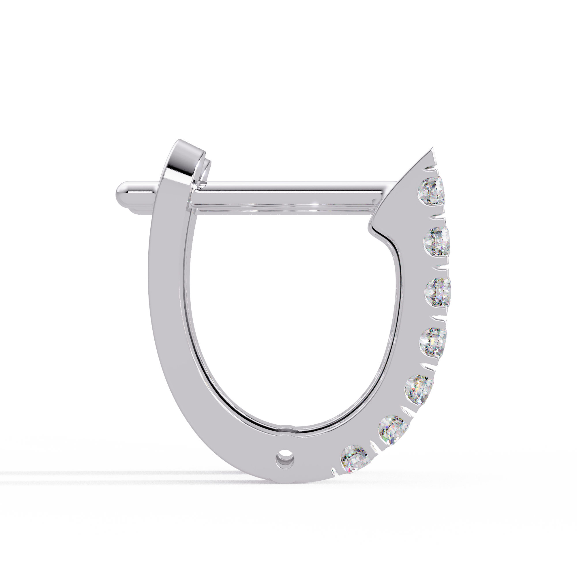 Silver Single-Row Hoops