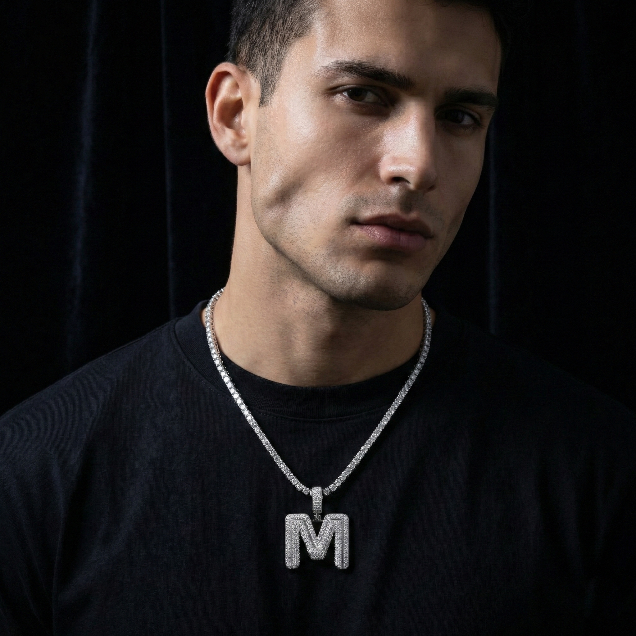 The Brilliant 'M' Pendant