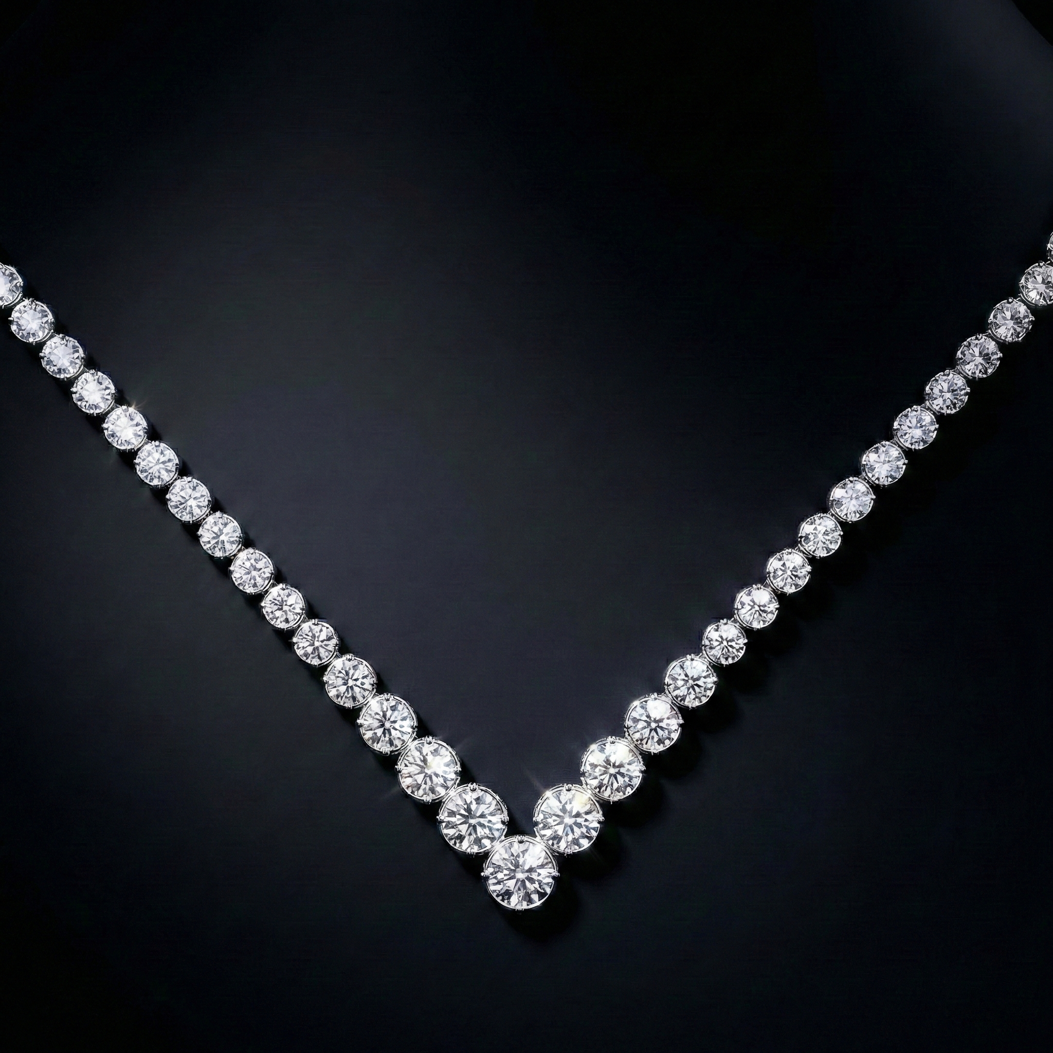 The Chevron Tennis Necklace