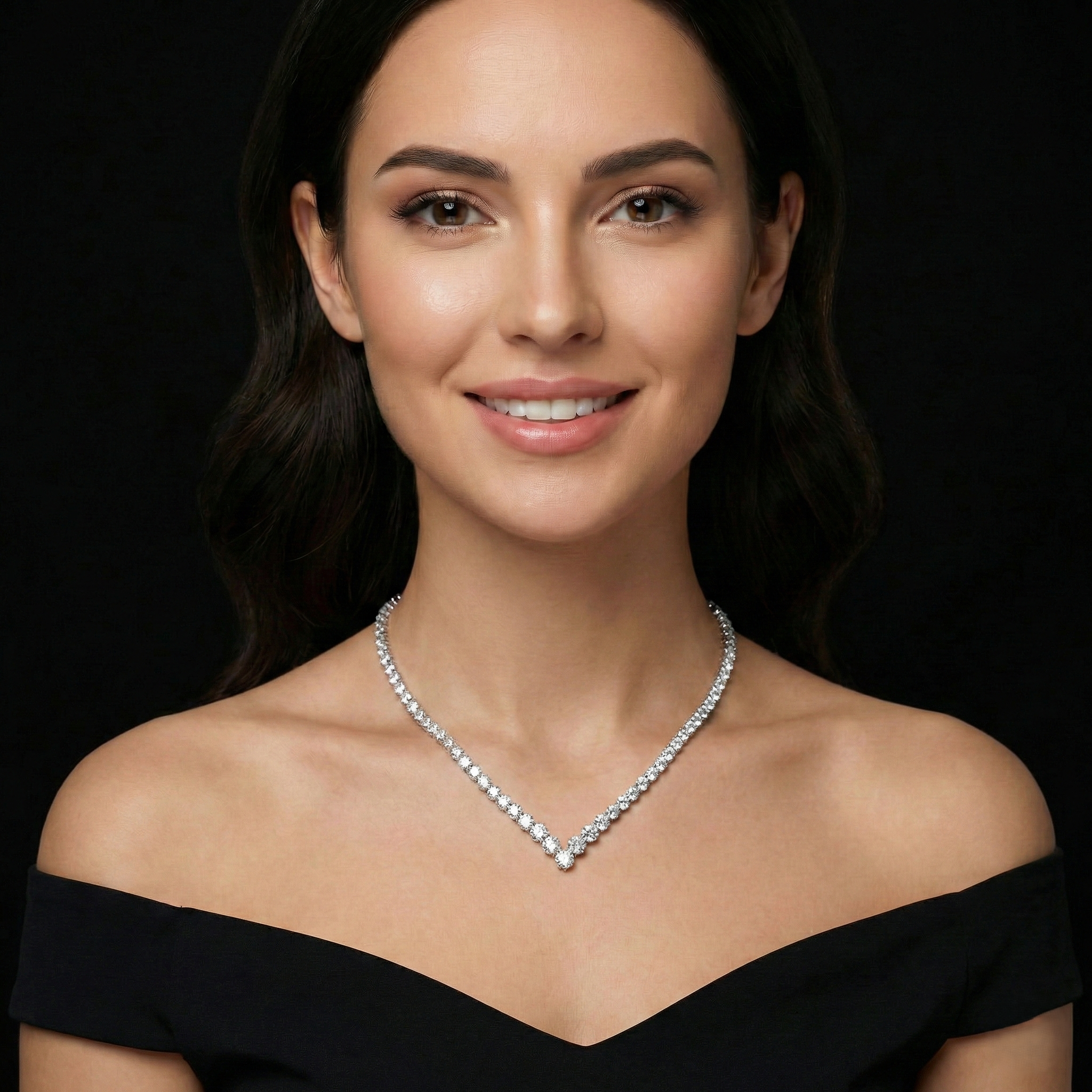 The Chevron Tennis Necklace