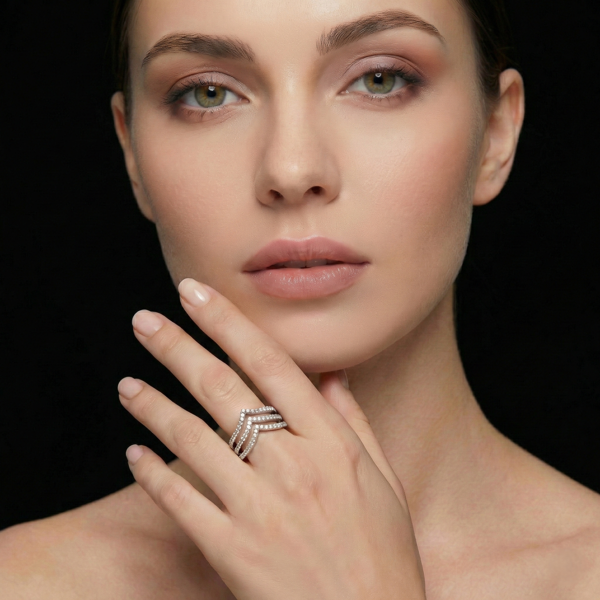 The Triple Chevron Ring
