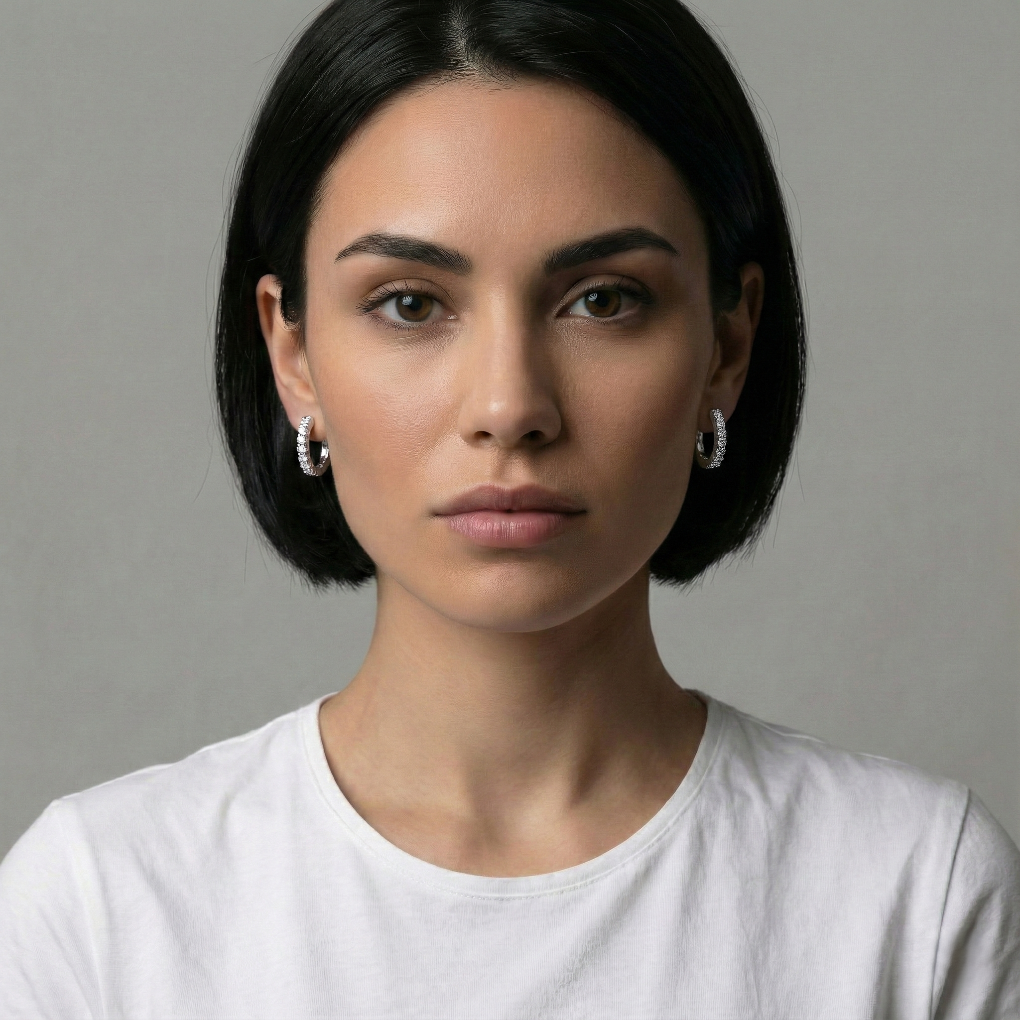 Silver Single-Row Hoops