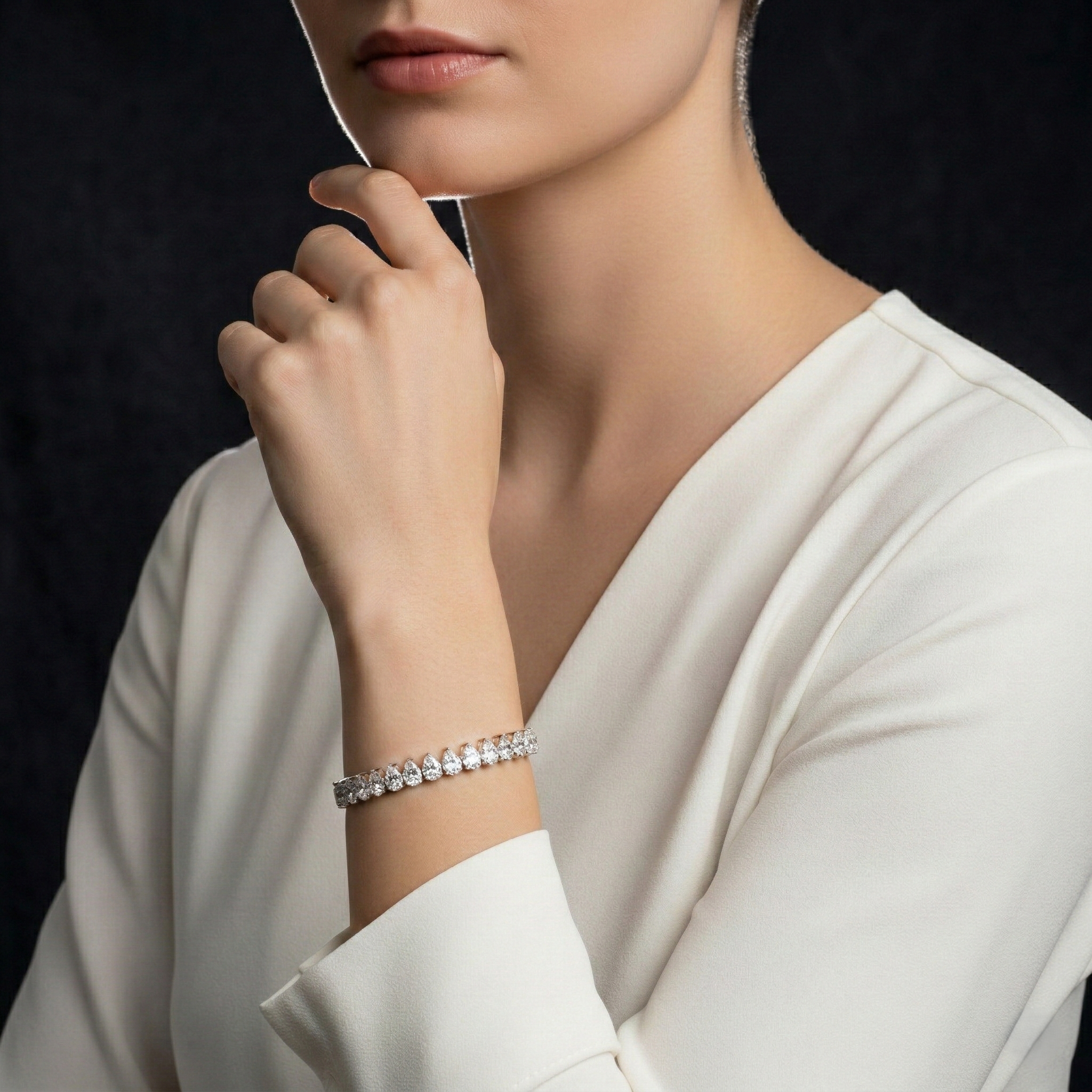 The Pear Tennis Bracelet