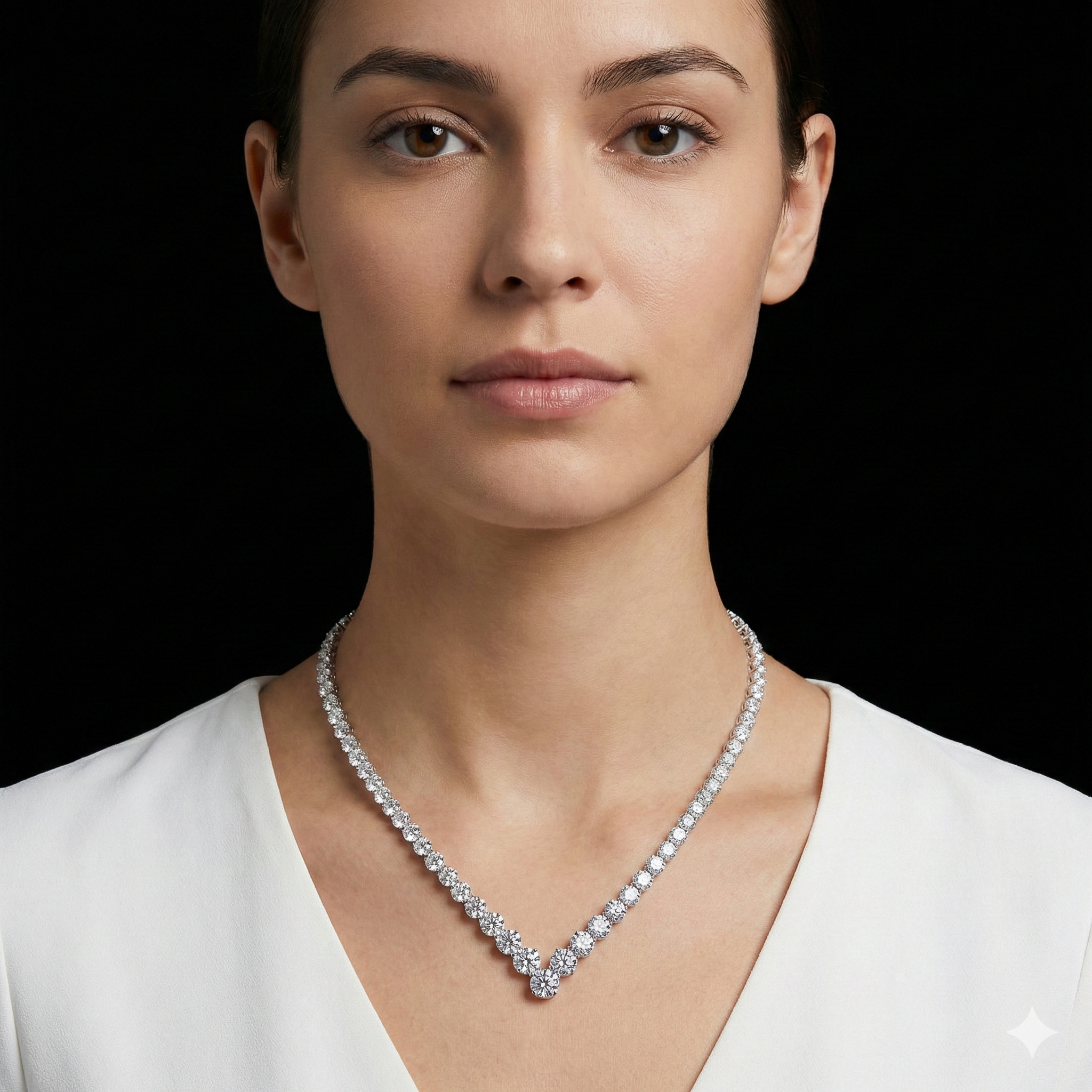 The Chevron Tennis Necklace