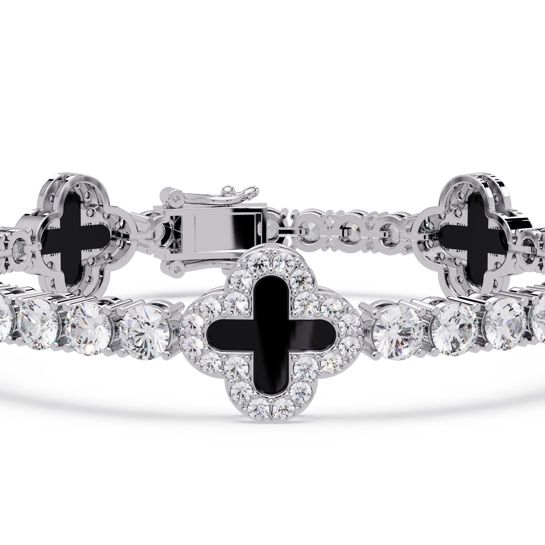 The Black Clover Tennis Bracelet