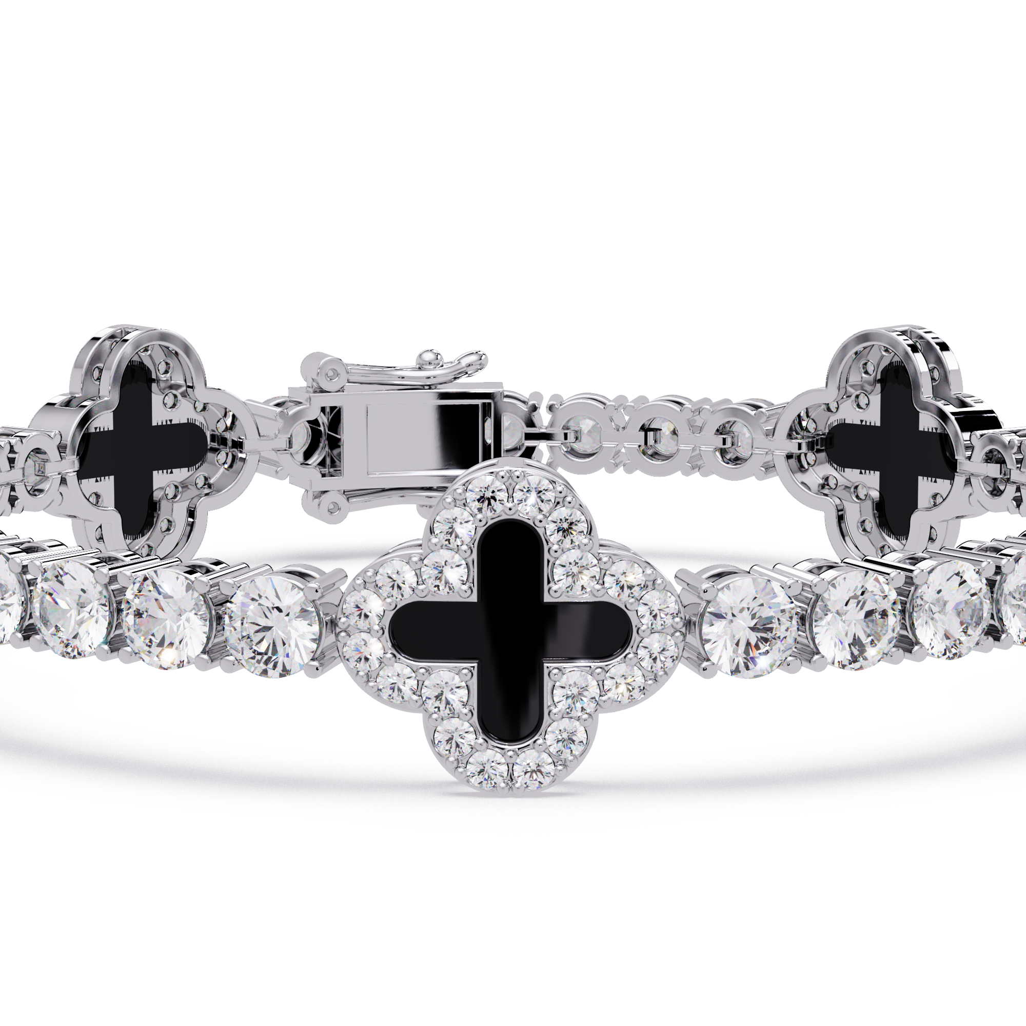 The Black Clover Tennis Bracelet