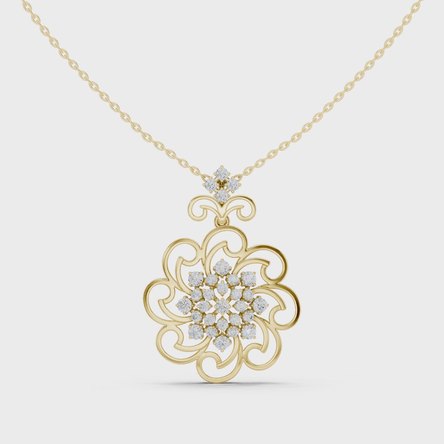 The Frosted Flower Pendant