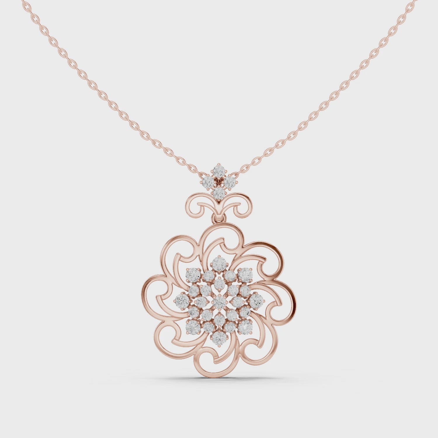 The Frosted Flower Pendant