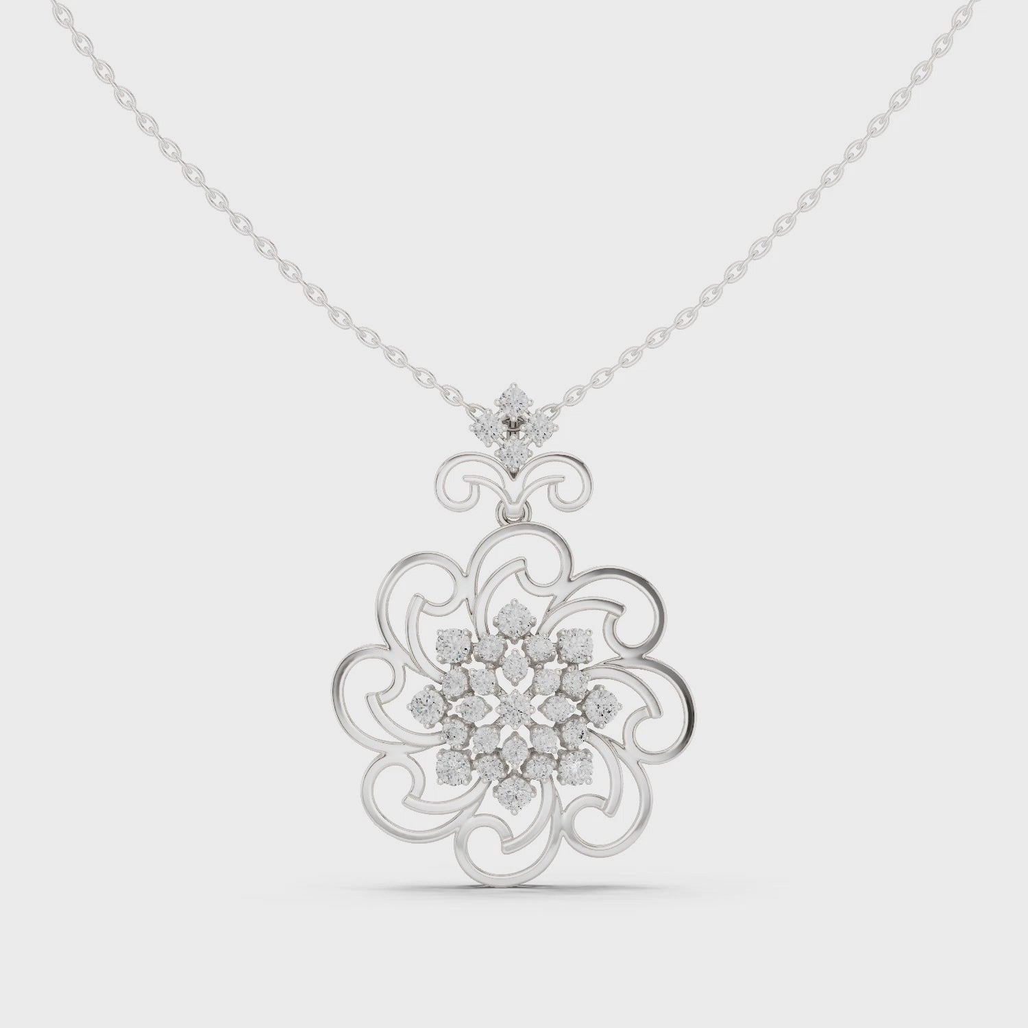 The Frosted Flower Pendant